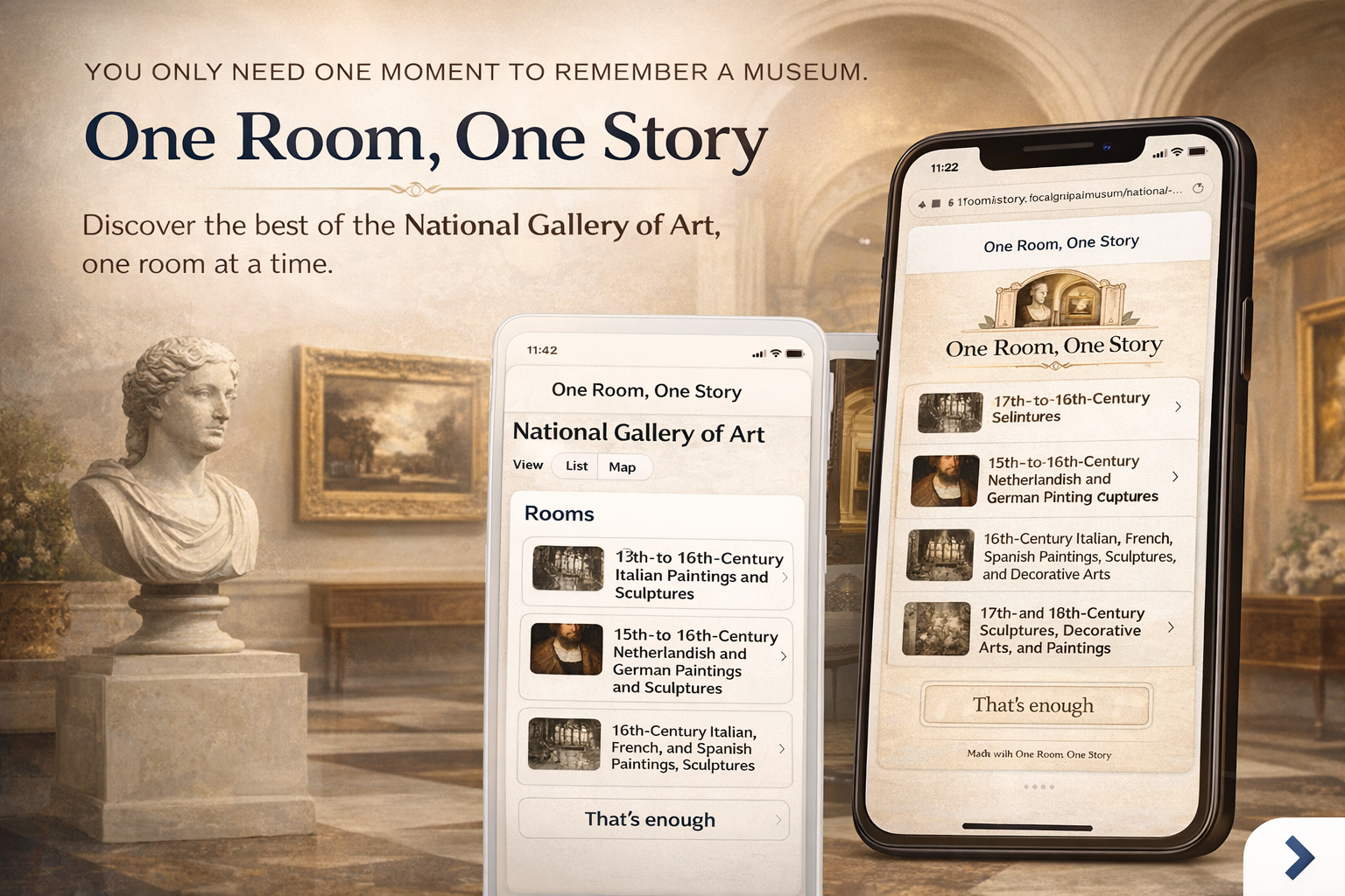 One Room, One Story website screenshot
